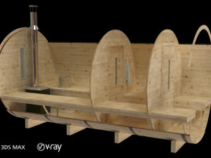 bath barrel Modello 3D