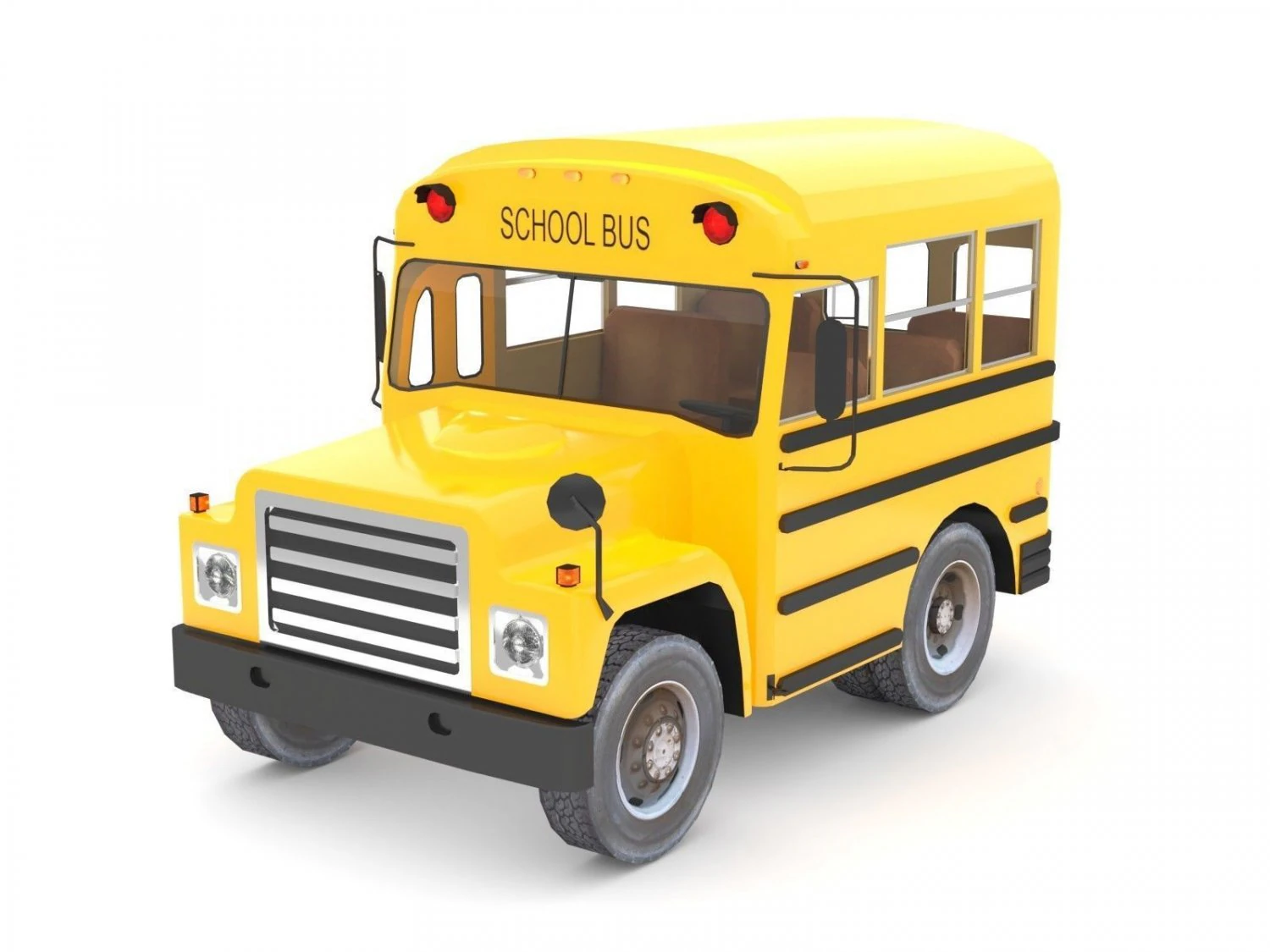 school bus 1988 gmc 3D Model .c4d .max .obj .3ds .fbx .stl .blend