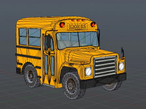 school bus 1988 gmc 3D Model