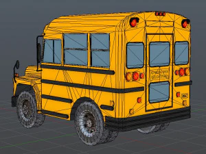 school bus 1988 gmc 3D Model