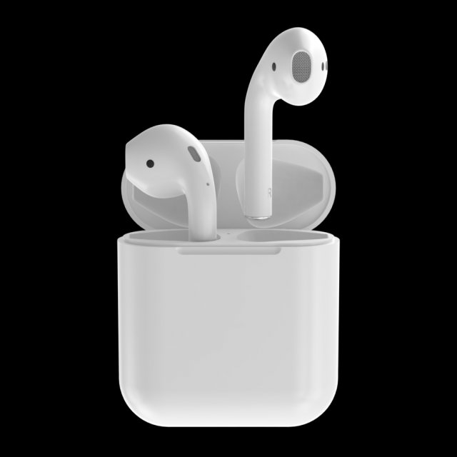 apple airpods Model 3D .c4d .max .obj .3ds .fbx .stl .blend 