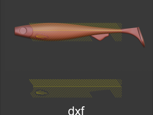fox rage slick shad 3Dプリントモデル