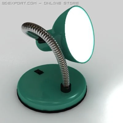 desktop lamp 3D Model .c4d .max .obj .3ds .fbx .stl .blend 