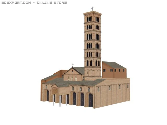 vatican church building archit 3D Model .c4d .max .obj .3ds .fbx .stl .blend 