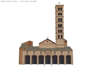 vatican church building archit 3D Model