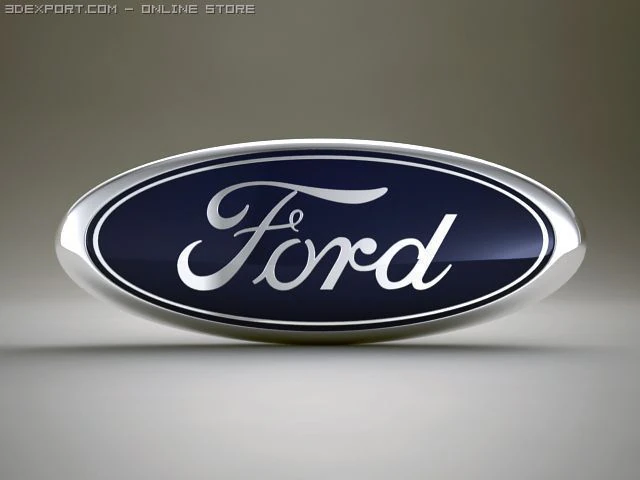 ford logo 3D Model .c4d .max .obj .3ds .fbx .stl .blend 