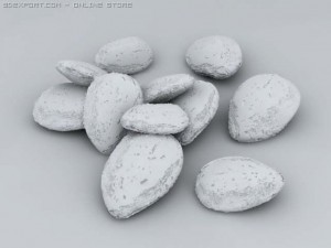 almonds in shell 3D मॉडल