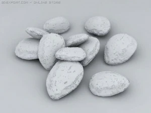 almonds in shell 3D Model