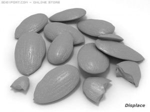 almonds unshelled 3D मॉडल