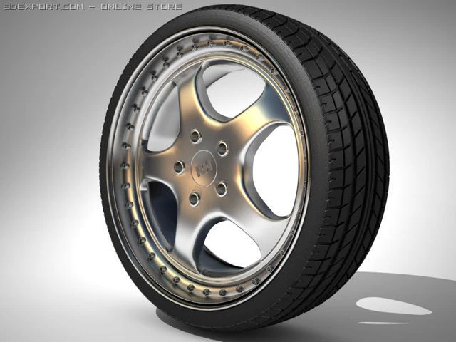 rh wheel porsche 3D Model .c4d .max .obj .3ds .fbx .stl .blend