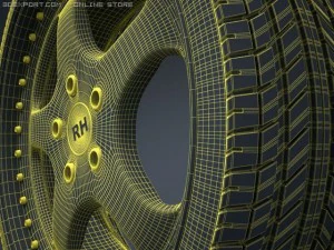 rh wheel porsche 3D Model