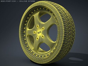 rh wheel porsche 3D Модель