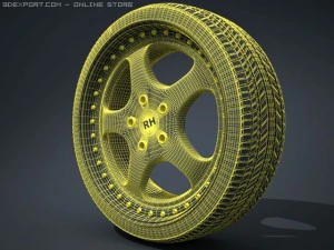 rh wheel porsche 3D Model