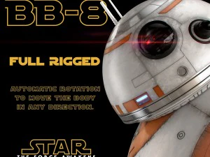 bb-8 star wars droid full rigged 3D Model