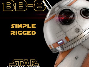 bb-8 star wars droid simple rigged 3D Модель