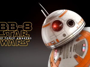 bb-8 star wars droid simple rigged 3D Model