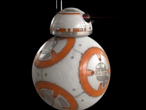 bb-8 star wars droid simple rigged Model 3D