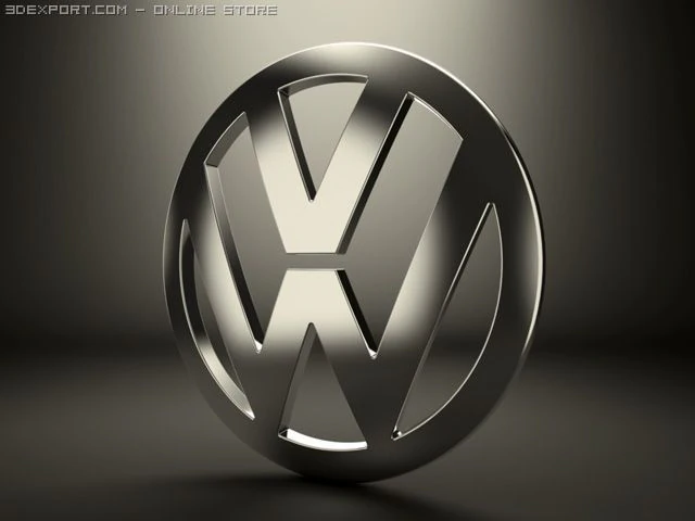 volkswagen logo 3D Model .c4d .max .obj .3ds .fbx .stl .blend