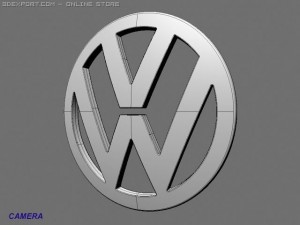 volkswagen logo Modelo 3D