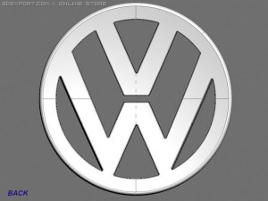 volkswagen logo Modelo 3D