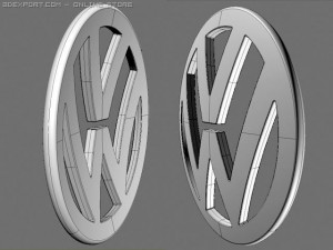 volkswagen logo Modelo 3D