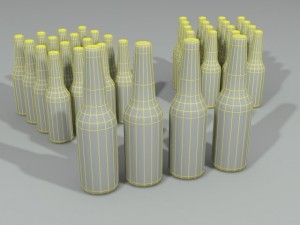 miller beer bottle lowpoly Modelo 3D