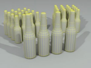 miller beer bottle lowpoly 3D Model