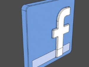 facebook icons and logos Modello 3D