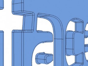 facebook icons and logos Modello 3D