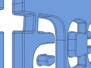 facebook icons and logos 3D Model