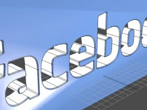facebook icons and logos 3D Model