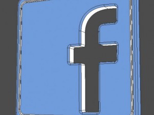 facebook icons and logos Modello 3D