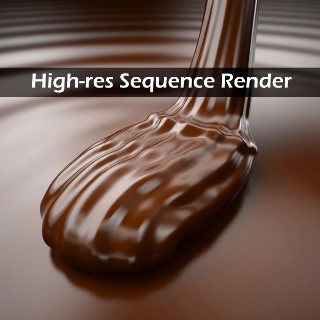mousse of chocolate with render image sequence 3D Model .c4d .max .obj .3ds .fbx .stl .blend