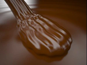 mousse of chocolate with render image sequence 3D Model