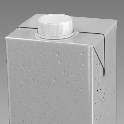 carton pack square 1000ml 3D Model .c4d .max .obj .3ds .fbx .stl .blend 