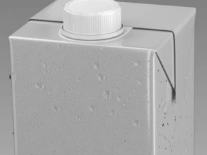 картонная упаковка квадратная 1000мл 3D Модель