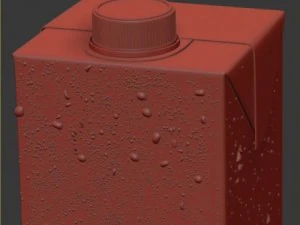 carton pack square 1000ml 3D Model