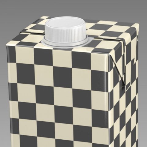 carton pack square 1000ml no water drops Model 3D .c4d .max .obj .3ds .fbx .stl .blend 