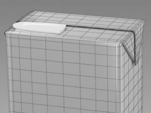 carton slim 1000ml 3D Model