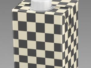 carton pack square 1500 ml no waterdrops Model 3D