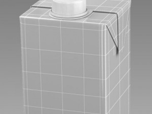 carton square 1500 ml 3D 模型