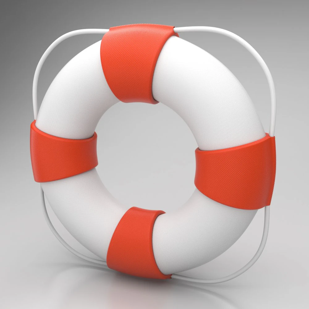 lifebuoy 3D Model .c4d .max .obj .3ds .fbx .stl .blend 