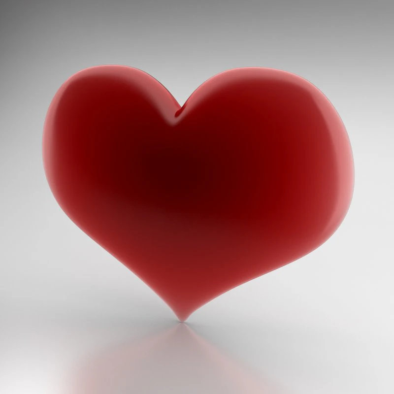 heart icon 3D Model .c4d .max .obj .3ds .fbx .stl .blend 