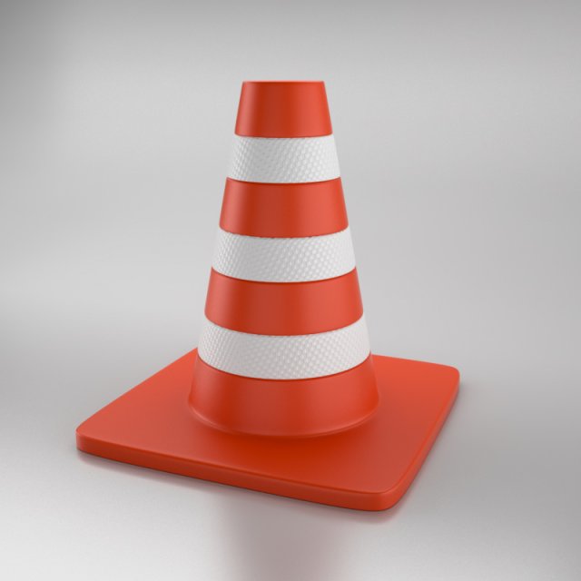 cone of road 3D मॉडल .c4d .max .obj .3ds .fbx .stl .blend 