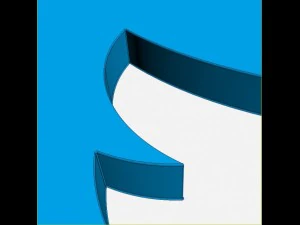 twitter icon logo 3D Model
