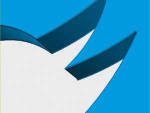 twitter icon logo 3D Model