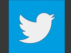 twitter icon logo 3D Model