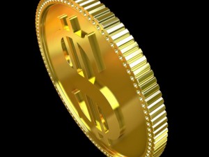 golden coin 3Dモデル