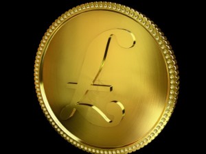 libra golden coin Model 3D