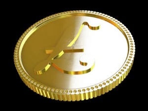 libra golden coin 3D Model